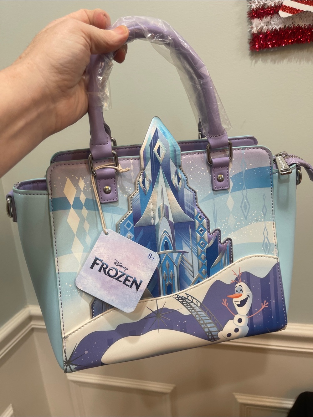 Loungefly Disney Frozen Olaf Ice Castle Satchel - Lavender & Light Blue